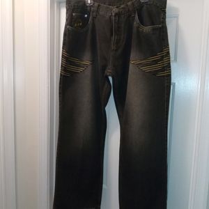 Dark Brown Miskeen Originals Embroidered Jeans